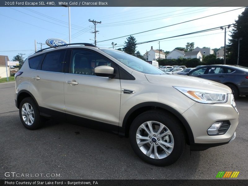 White Gold / Charcoal Black 2018 Ford Escape SEL 4WD