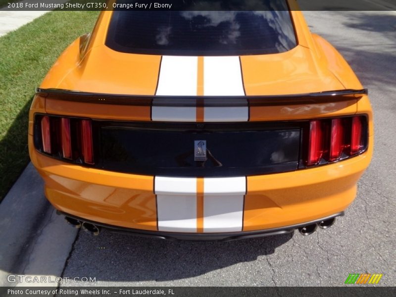 Orange Fury / Ebony 2018 Ford Mustang Shelby GT350