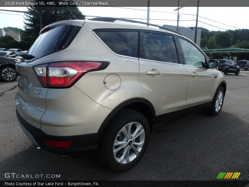 White Gold / Charcoal Black 2018 Ford Escape SEL 4WD