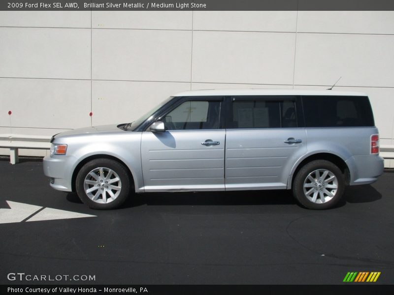 Brilliant Silver Metallic / Medium Light Stone 2009 Ford Flex SEL AWD