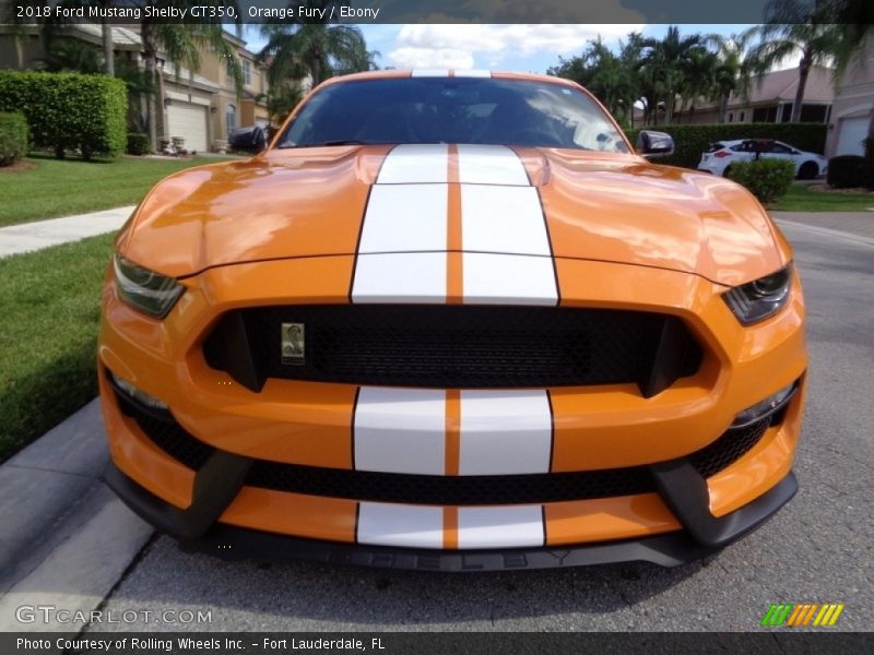 Orange Fury / Ebony 2018 Ford Mustang Shelby GT350