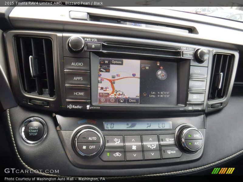 Blizzard Pearl / Black 2015 Toyota RAV4 Limited AWD