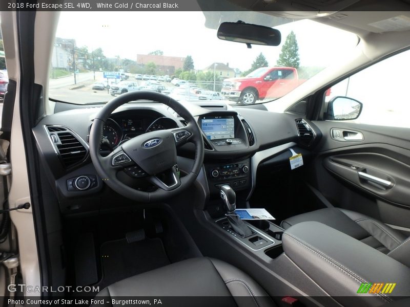 White Gold / Charcoal Black 2018 Ford Escape SEL 4WD