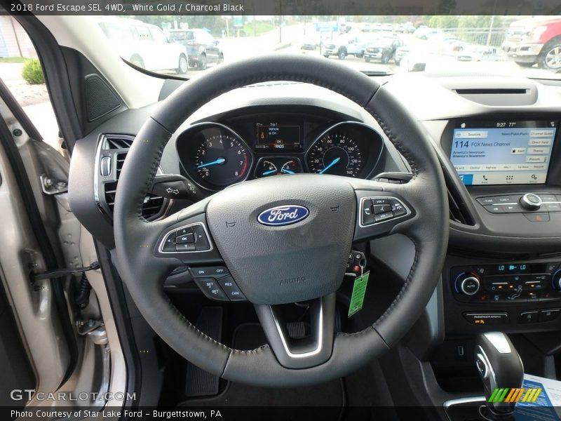 White Gold / Charcoal Black 2018 Ford Escape SEL 4WD