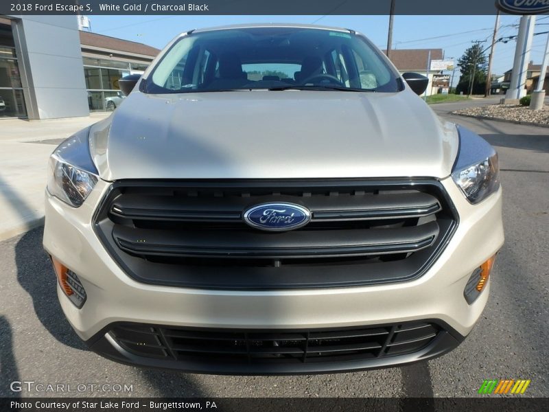 White Gold / Charcoal Black 2018 Ford Escape S