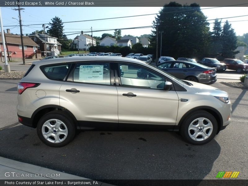 White Gold / Charcoal Black 2018 Ford Escape S