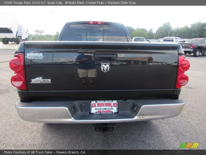 Brilliant Black Crystal Pearl / Medium Slate Gray 2008 Dodge Ram 1500 SLT Quad Cab