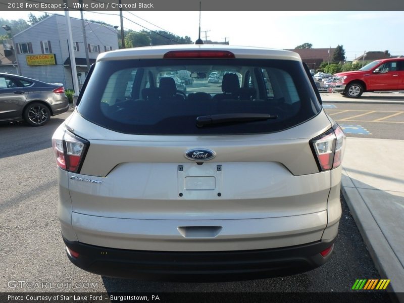 White Gold / Charcoal Black 2018 Ford Escape S