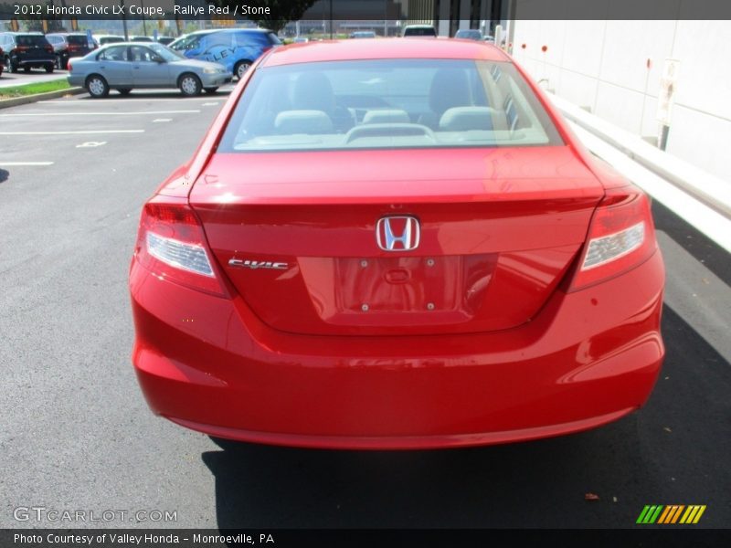 Rallye Red / Stone 2012 Honda Civic LX Coupe