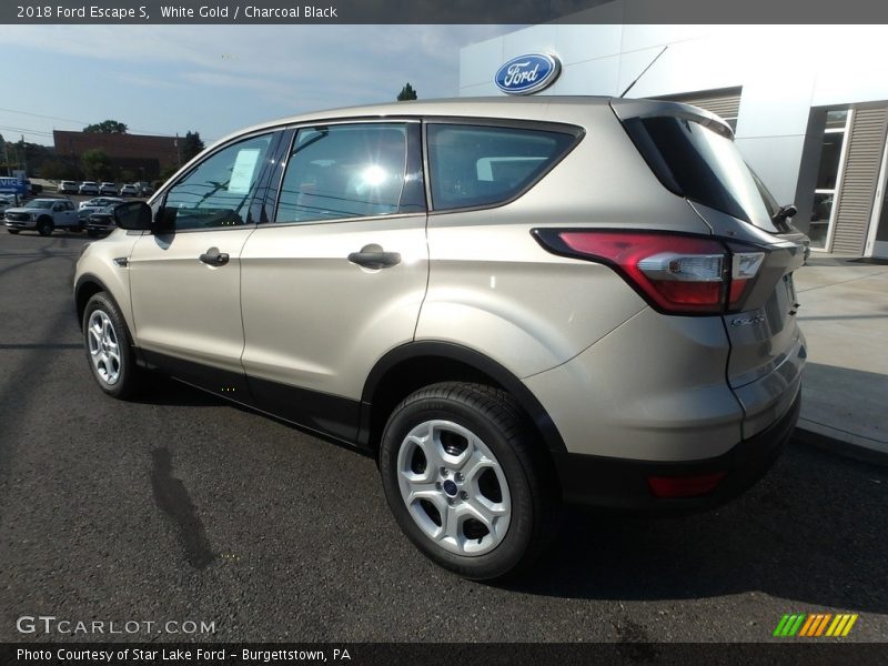 White Gold / Charcoal Black 2018 Ford Escape S