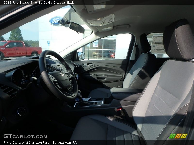 White Gold / Charcoal Black 2018 Ford Escape S