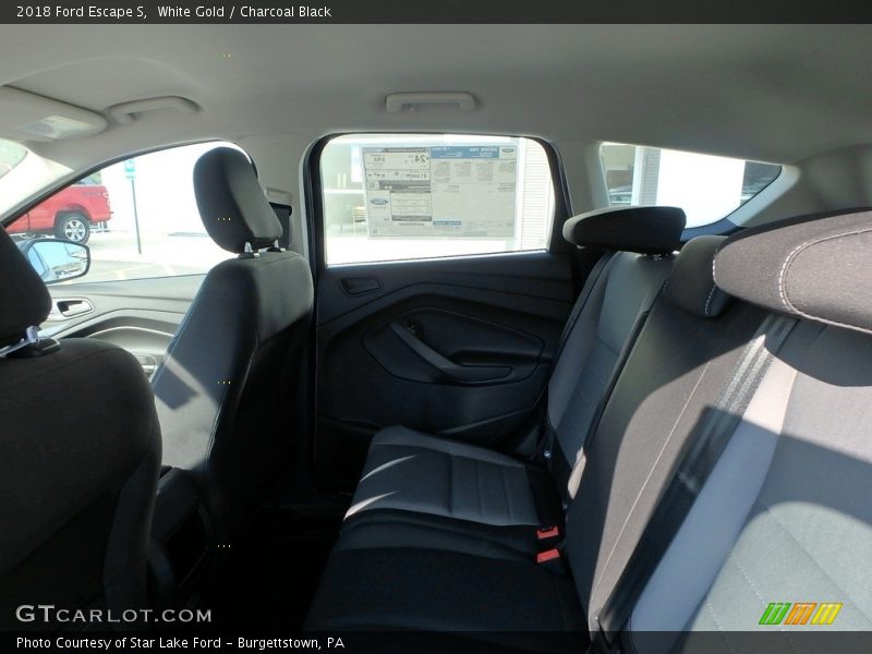 White Gold / Charcoal Black 2018 Ford Escape S