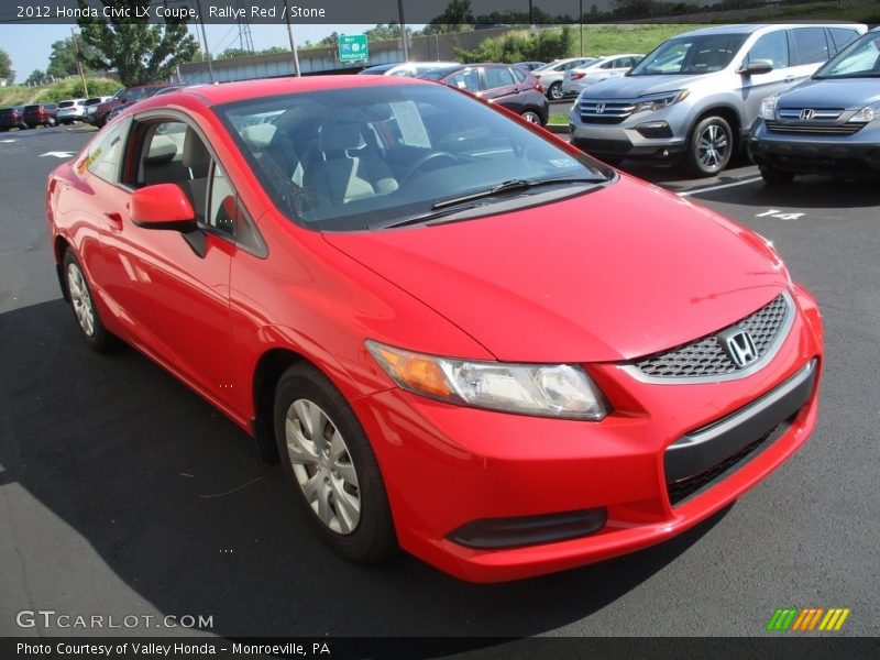Rallye Red / Stone 2012 Honda Civic LX Coupe