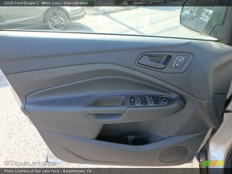 White Gold / Charcoal Black 2018 Ford Escape S