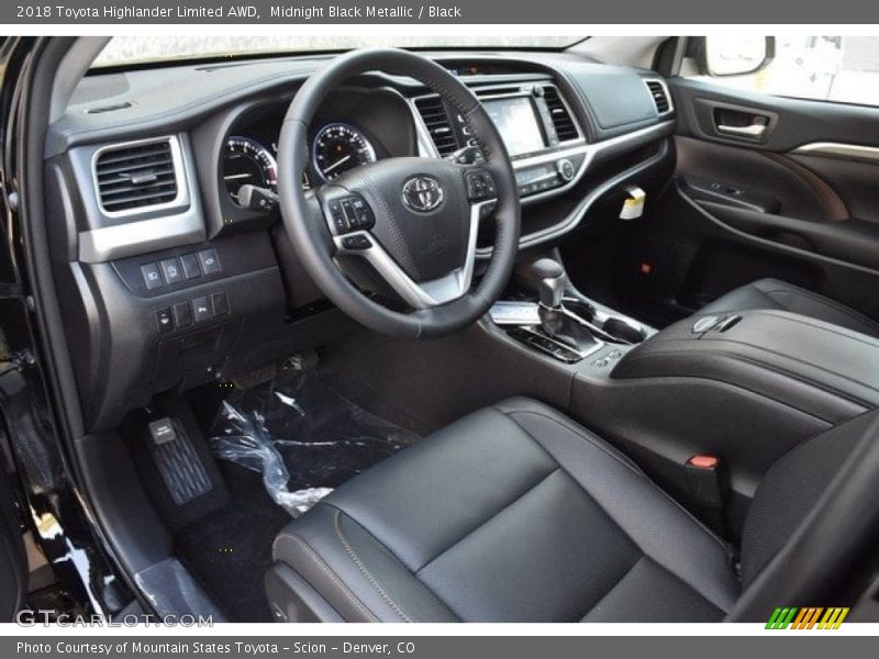 Midnight Black Metallic / Black 2018 Toyota Highlander Limited AWD