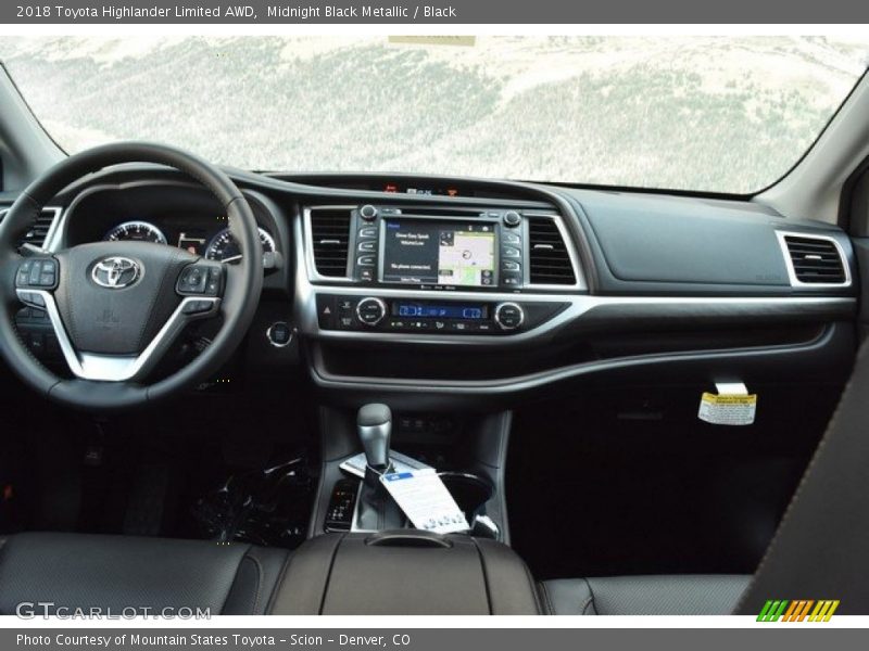 Midnight Black Metallic / Black 2018 Toyota Highlander Limited AWD