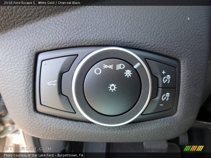 White Gold / Charcoal Black 2018 Ford Escape S