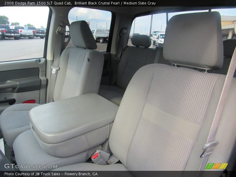 Brilliant Black Crystal Pearl / Medium Slate Gray 2008 Dodge Ram 1500 SLT Quad Cab