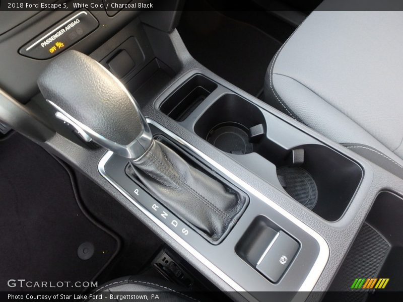 White Gold / Charcoal Black 2018 Ford Escape S