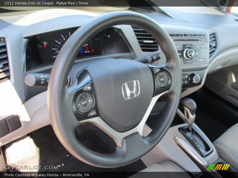 Rallye Red / Stone 2012 Honda Civic LX Coupe