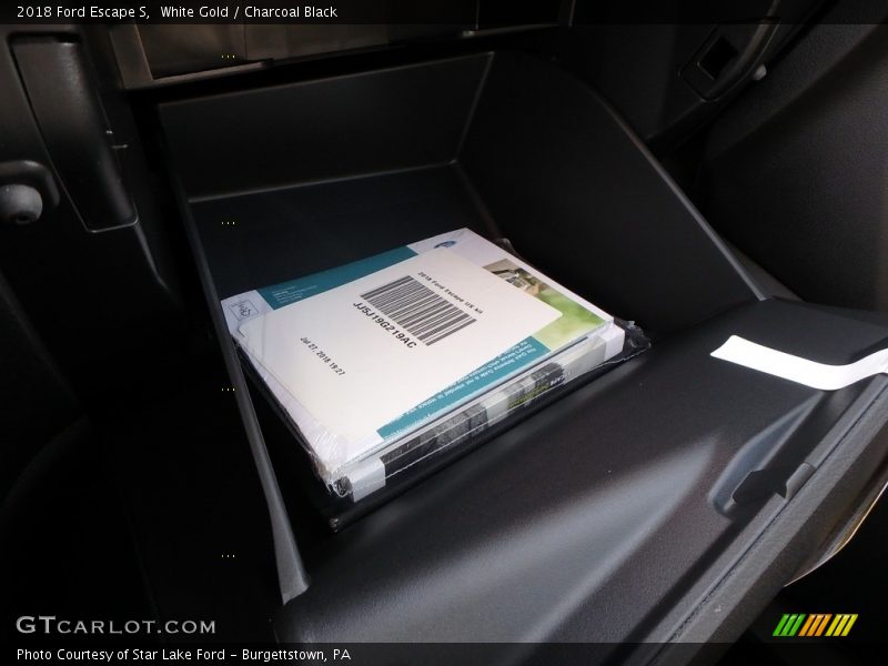 White Gold / Charcoal Black 2018 Ford Escape S