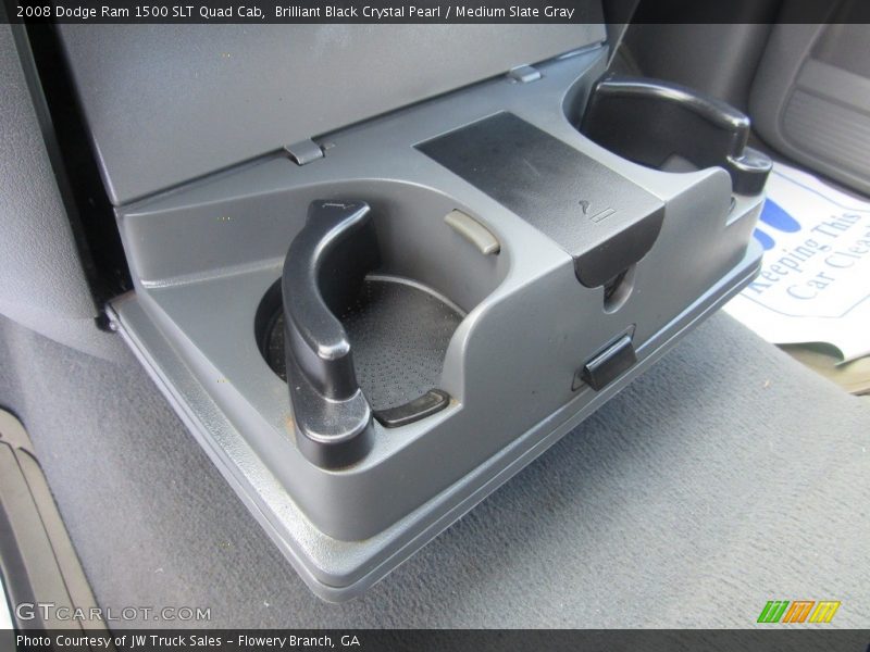 Brilliant Black Crystal Pearl / Medium Slate Gray 2008 Dodge Ram 1500 SLT Quad Cab