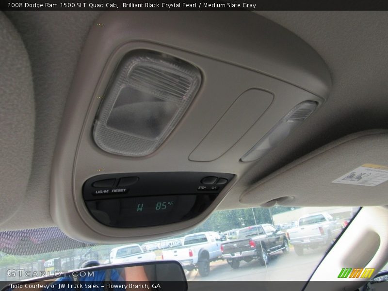 Brilliant Black Crystal Pearl / Medium Slate Gray 2008 Dodge Ram 1500 SLT Quad Cab