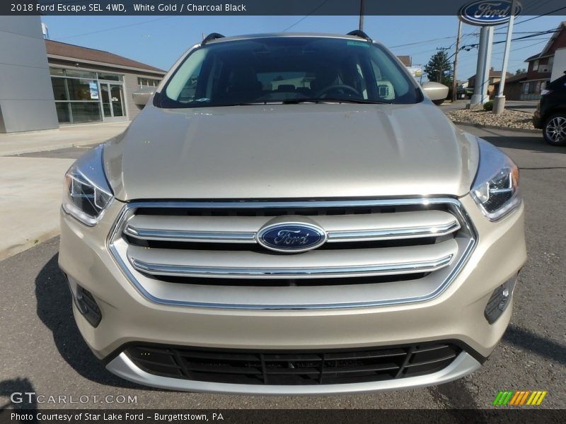 White Gold / Charcoal Black 2018 Ford Escape SEL 4WD