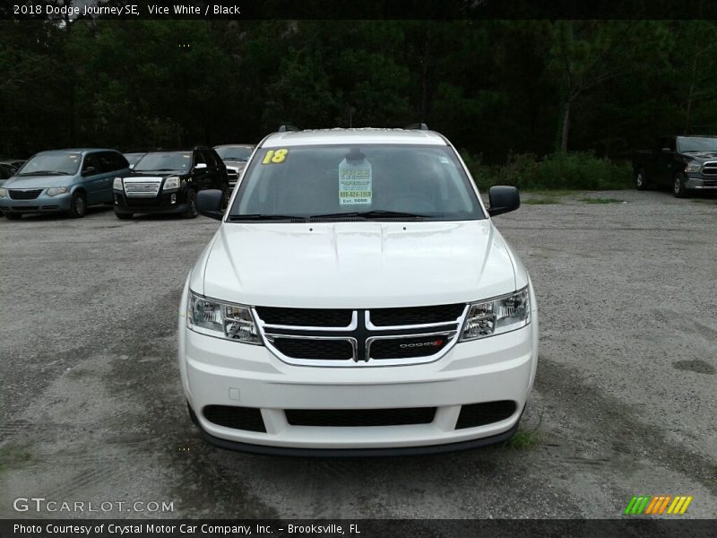Vice White / Black 2018 Dodge Journey SE