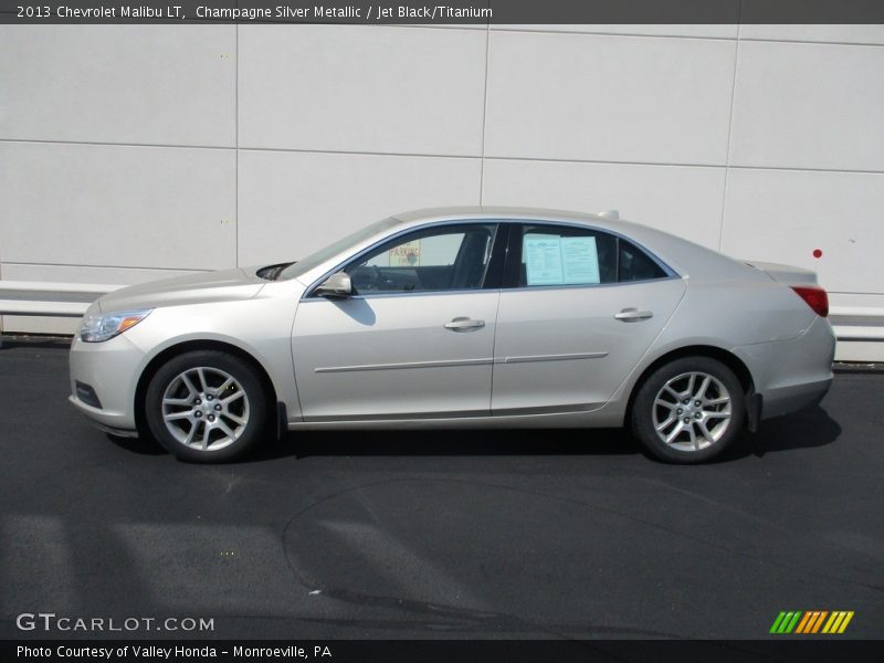 Champagne Silver Metallic / Jet Black/Titanium 2013 Chevrolet Malibu LT