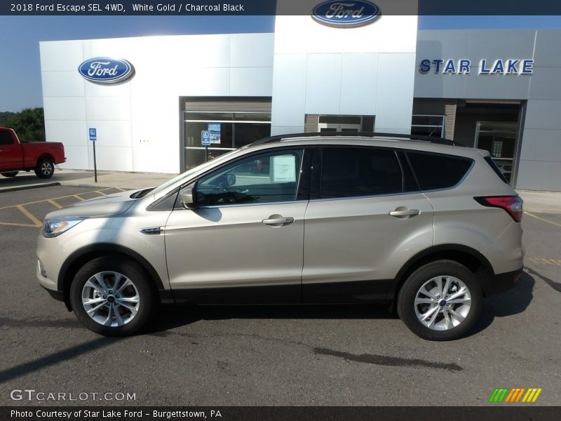 White Gold / Charcoal Black 2018 Ford Escape SEL 4WD