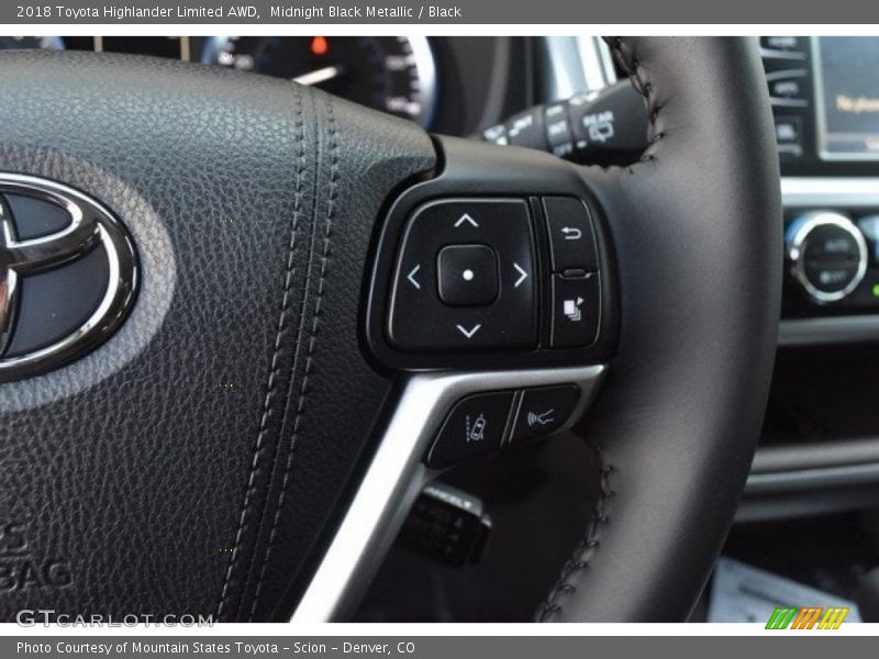 Midnight Black Metallic / Black 2018 Toyota Highlander Limited AWD