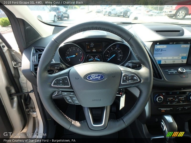 White Gold / Charcoal Black 2018 Ford Escape SEL 4WD