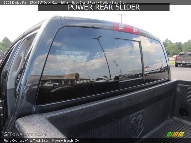 Brilliant Black Crystal Pearl / Medium Slate Gray 2008 Dodge Ram 1500 SLT Quad Cab