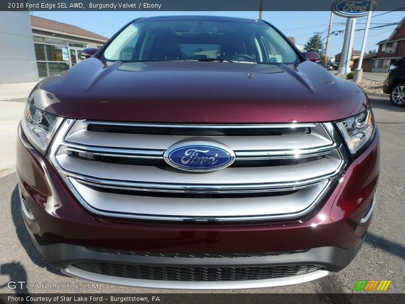 Burgundy Velvet / Ebony 2018 Ford Edge SEL AWD
