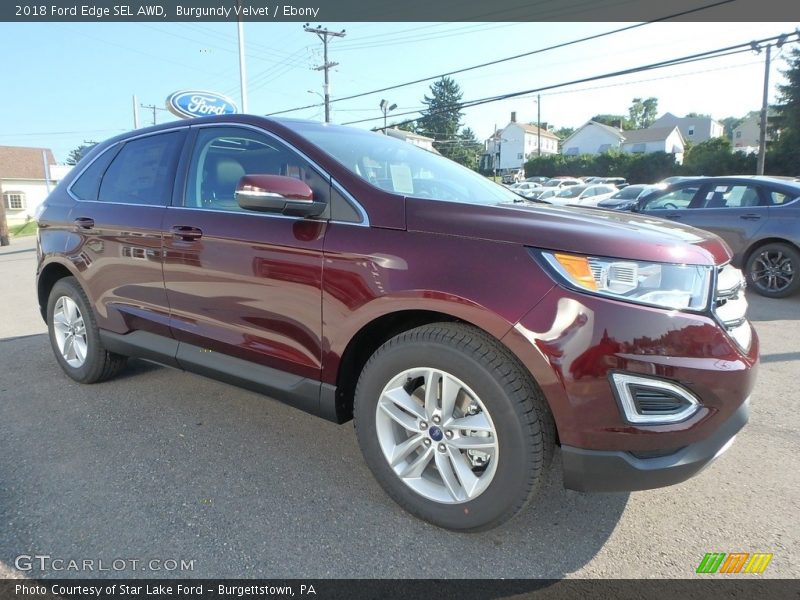 Burgundy Velvet / Ebony 2018 Ford Edge SEL AWD