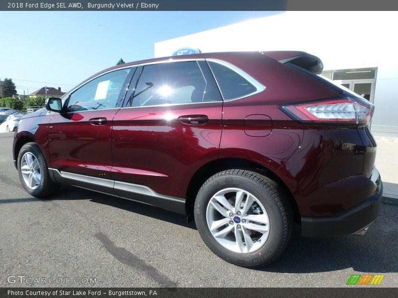 Burgundy Velvet / Ebony 2018 Ford Edge SEL AWD