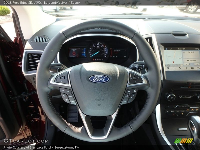 Burgundy Velvet / Ebony 2018 Ford Edge SEL AWD