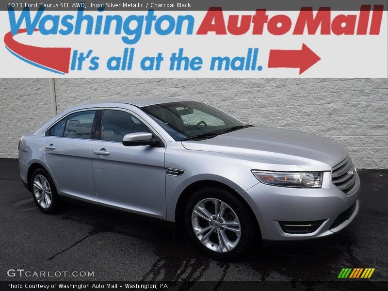 Ingot Silver Metallic / Charcoal Black 2013 Ford Taurus SEL AWD