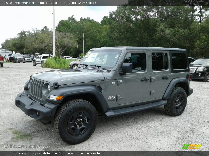 Sting-Gray / Black 2018 Jeep Wrangler Unlimited Sport 4x4
