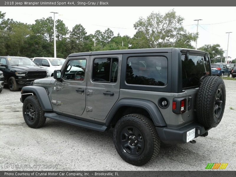 Sting-Gray / Black 2018 Jeep Wrangler Unlimited Sport 4x4