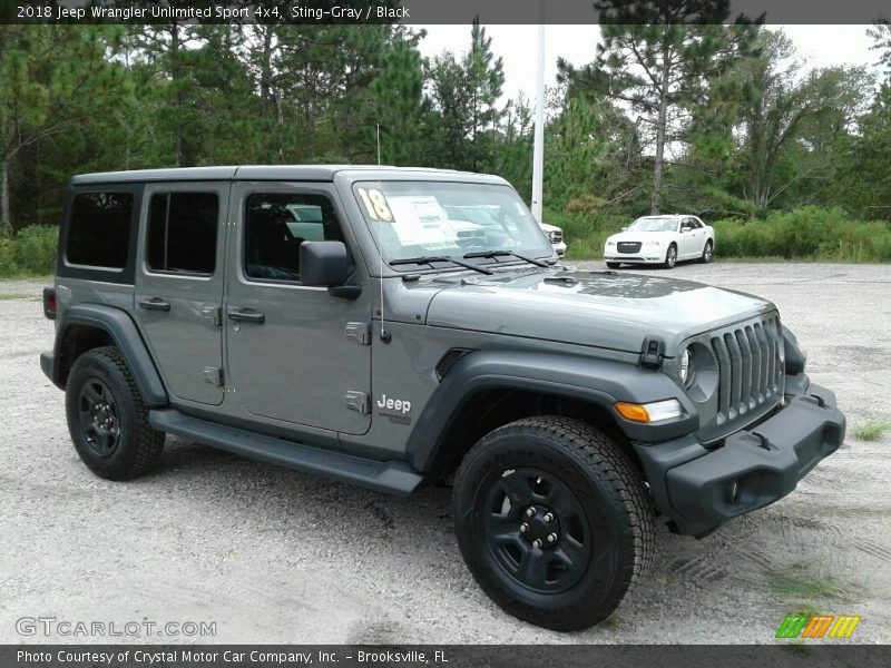 Sting-Gray / Black 2018 Jeep Wrangler Unlimited Sport 4x4
