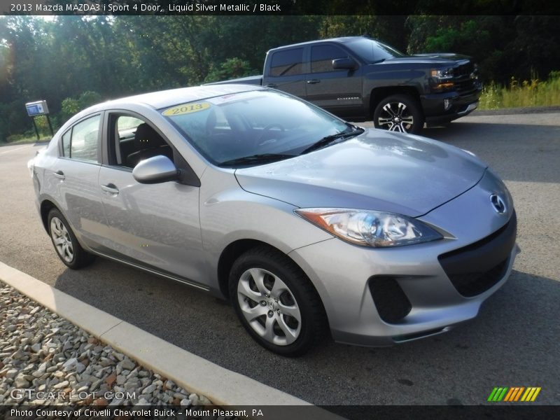 Liquid Silver Metallic / Black 2013 Mazda MAZDA3 i Sport 4 Door