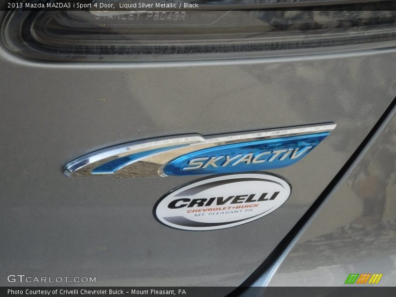 Liquid Silver Metallic / Black 2013 Mazda MAZDA3 i Sport 4 Door