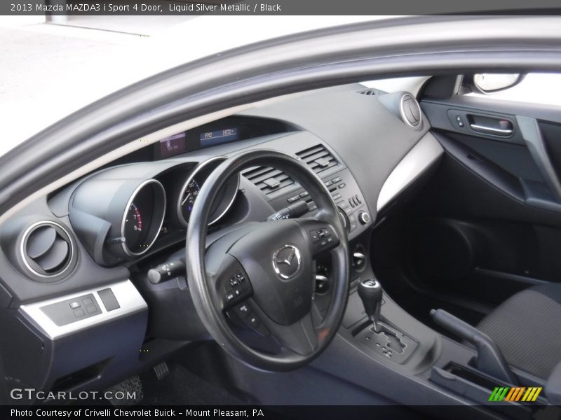 Liquid Silver Metallic / Black 2013 Mazda MAZDA3 i Sport 4 Door