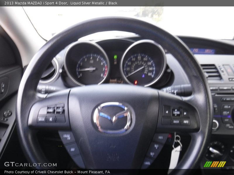 Liquid Silver Metallic / Black 2013 Mazda MAZDA3 i Sport 4 Door