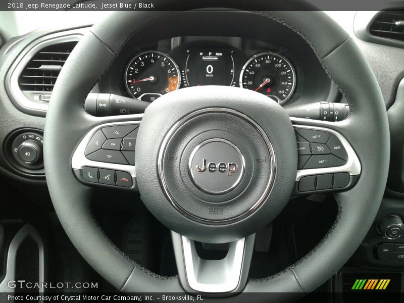 Jetset Blue / Black 2018 Jeep Renegade Latitude