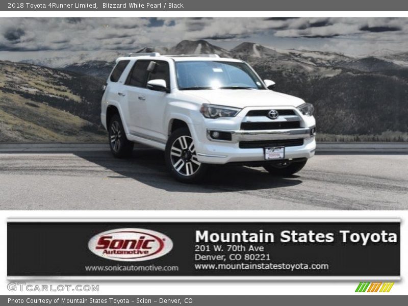 Blizzard White Pearl / Black 2018 Toyota 4Runner Limited