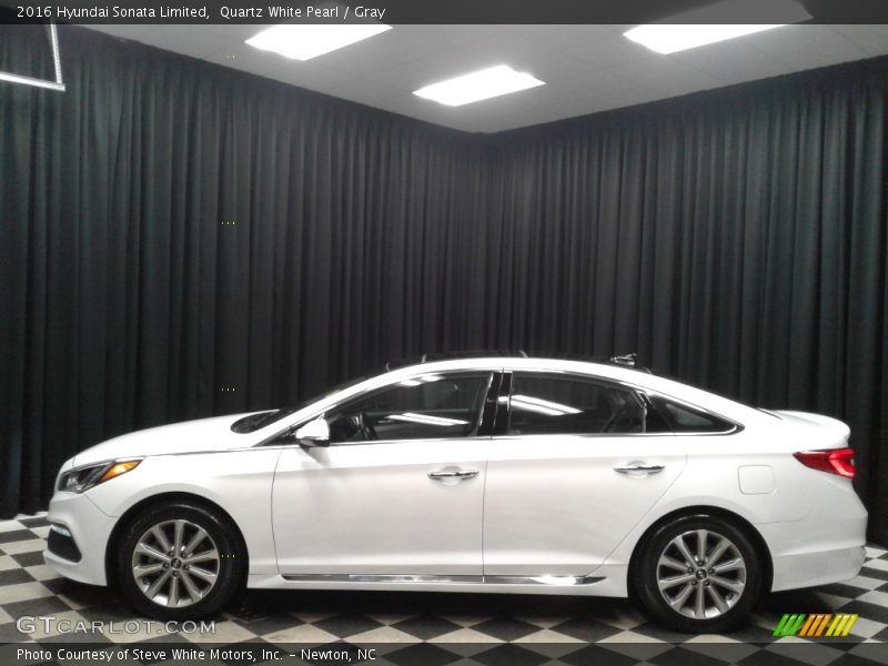 Quartz White Pearl / Gray 2016 Hyundai Sonata Limited