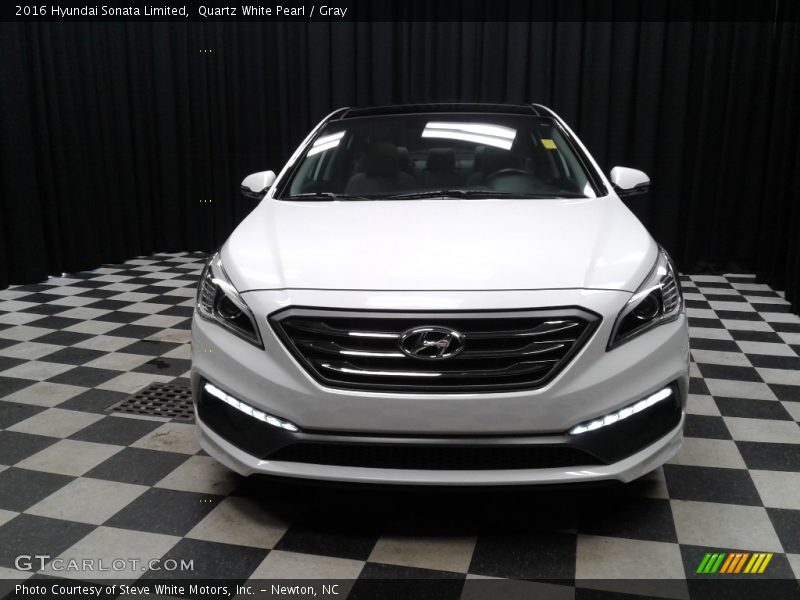 Quartz White Pearl / Gray 2016 Hyundai Sonata Limited